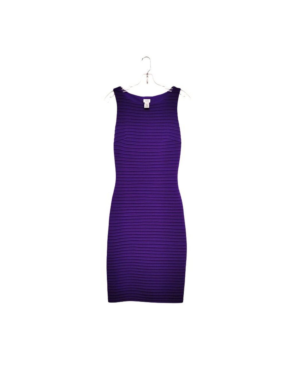 CACHE Size 6 Purple Bodycon Knee Length Sleeveless Sheath Dress Stretch Lined